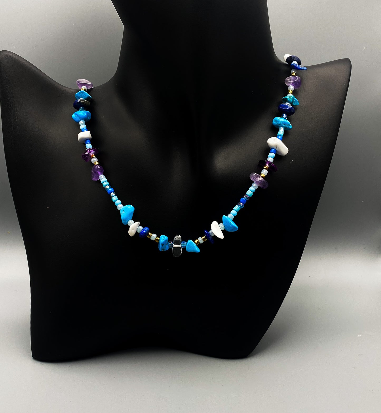 Simple Beaded Crystal Necklace