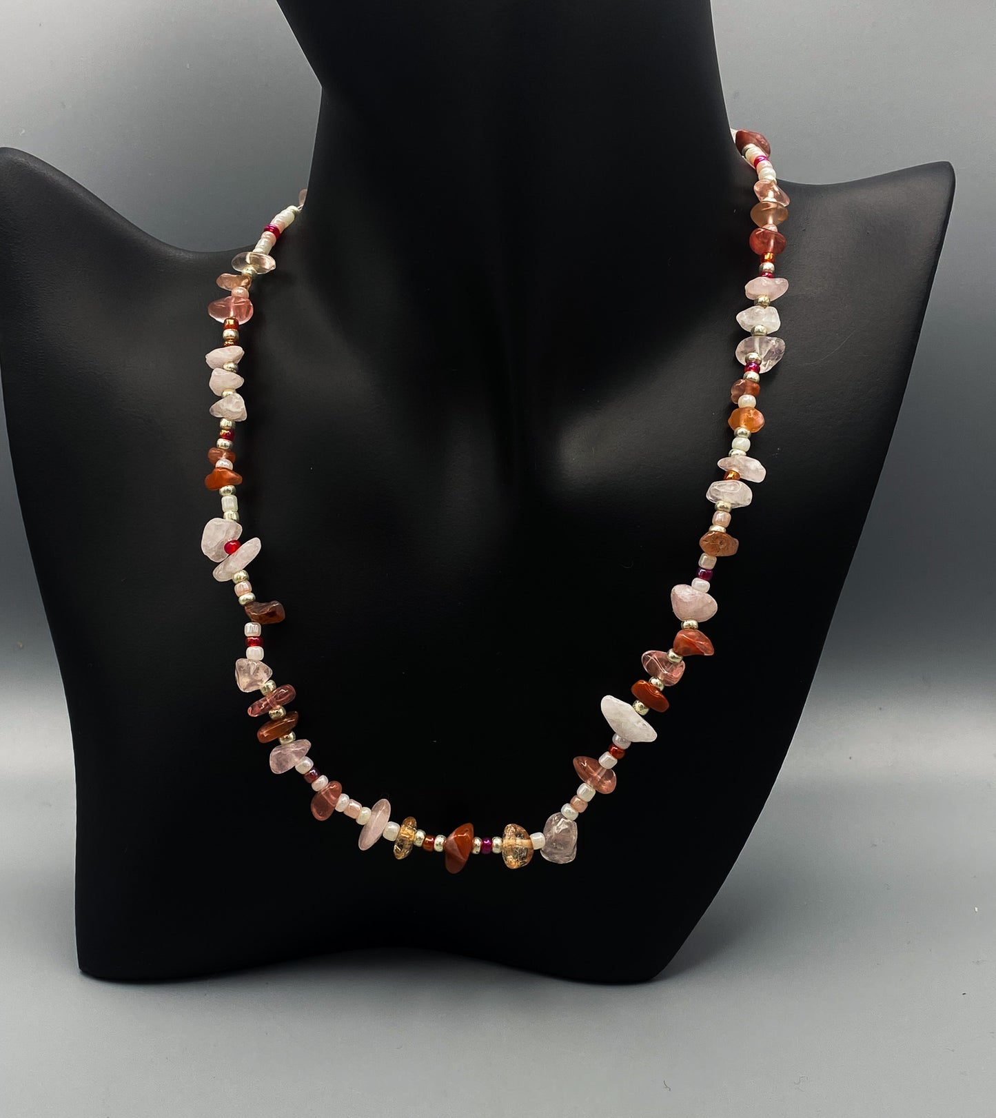 Simple Beaded Crystal Necklace