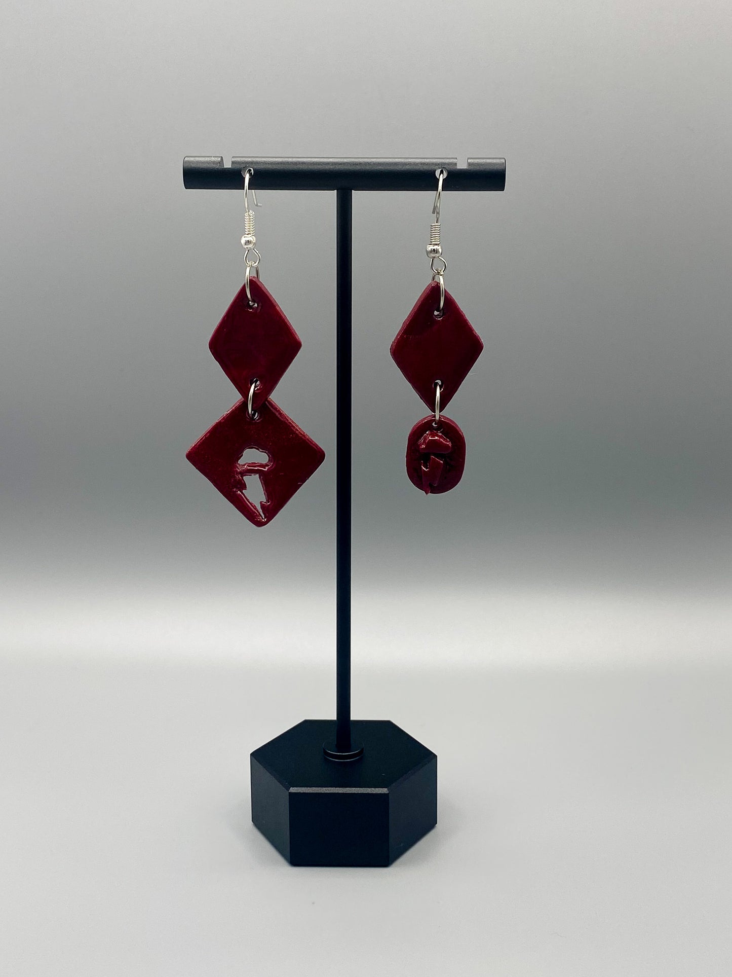 The Red Storm Clay Earrings